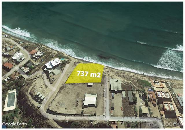 Venta de Terreno frente al mar, Baja del Mar, Rosarito, 737 m2 .