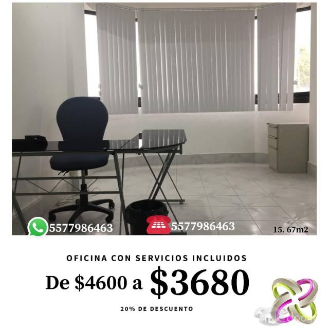 OFICINAS CON 20% DE DESCUENTO EN TLALNEPANTLA CENTRO