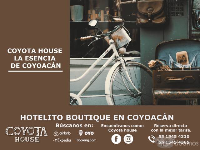 Preciosas suites a unas cuadras de Coyoacán