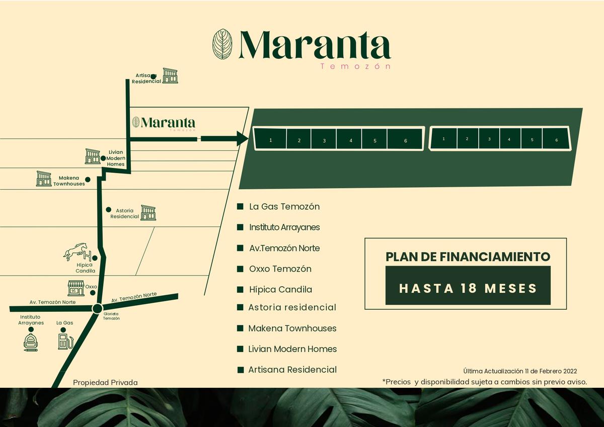 TERRENOS EN VENTA MERIDA, TEMOZON NORTE LOTES RESIDENCIALES MARANTA (AVT-1182)