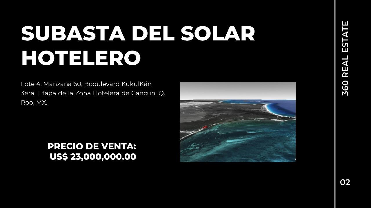 Venta Solar Hotelero en Cancún, Quintana Roo