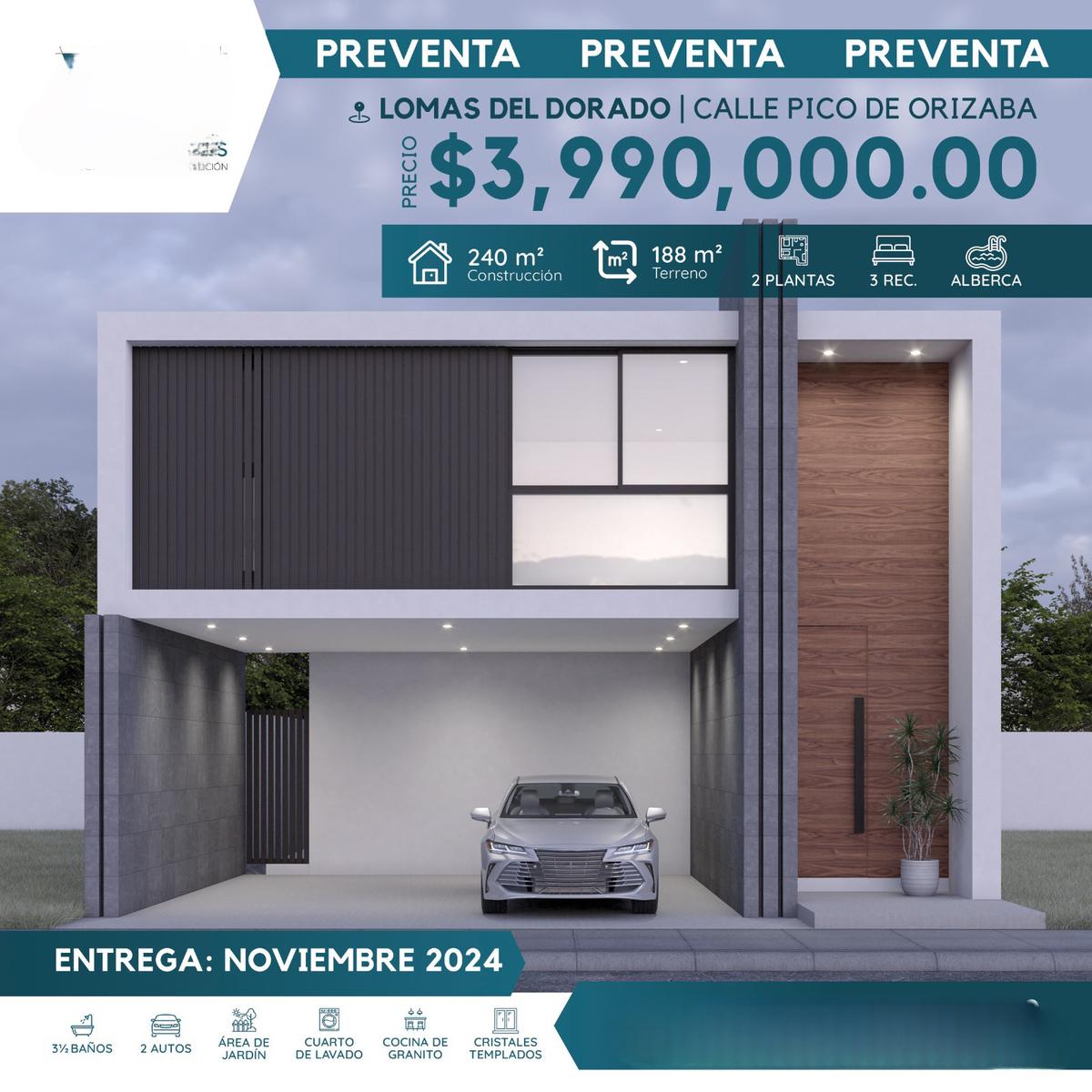 Casa en venta con alberca en Lomas del Dorado Boca del Río Veracruz