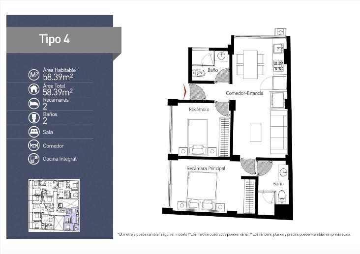 Excelente departamento en venta en Rio Piedad