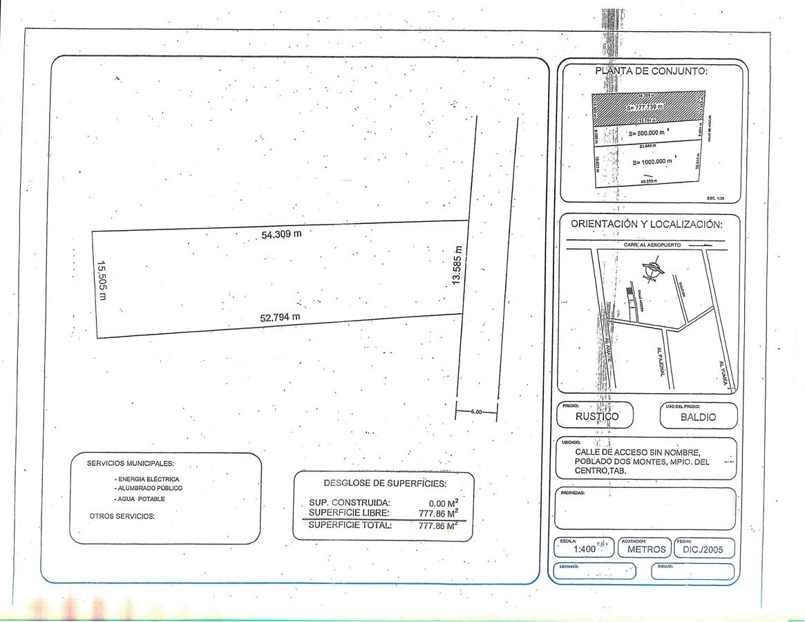 TERRENO EN VENTA , 2 MONTES - TABASCO