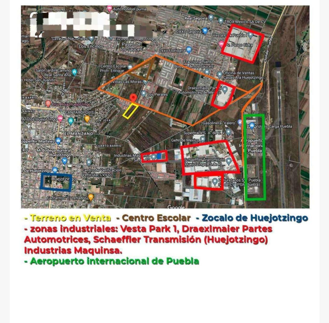 Terreno en Barrio Cuarto Huejotzingo Puebla