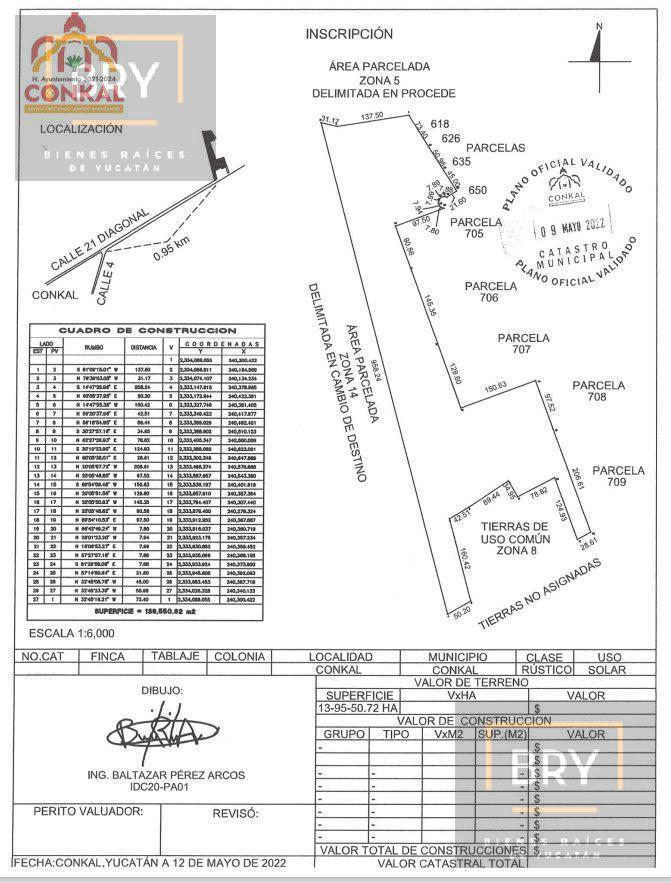 Terreno en  Venta de 13.95 has. en Conkal, junto a Privadas Residenciales