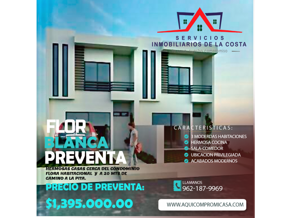 CASAS EN VENTA FLOR BLANCA TAPACHULA