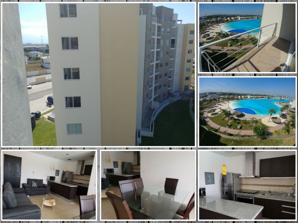 DREAM LAGOONS Departamento en Renta con PLAYA Privada en Apodaca MZC