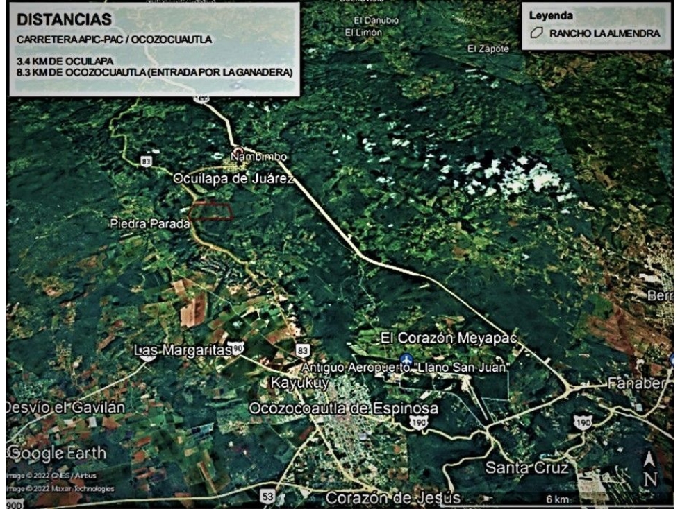 Rancho en VENTA a 5 minutos de Ocuilapa, Chiapas