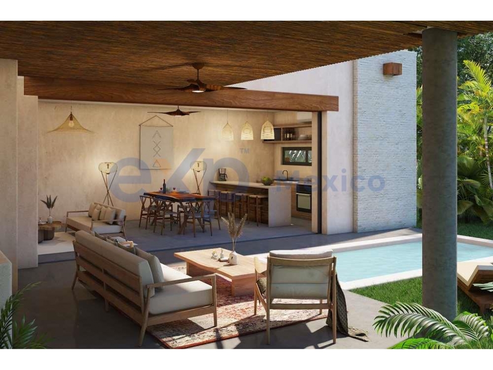Pre venta - Residencia de 2 pisos, en una Villa, En Tulum, Con Alberca