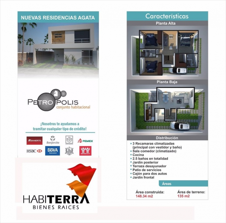 CASA EN VENTA PROTOTIPO "AGATA", PETRÓPOLIS TUXPAN, VER.